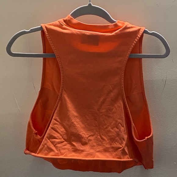 Coral Adidas Cropped Workout Top - Picture 2 of 5